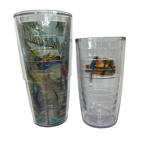 Tervis Margaritaville Lot 2 Parrot Patch 16oz Livin For The Weekend 24oz Buffett - Picture 3 of 6